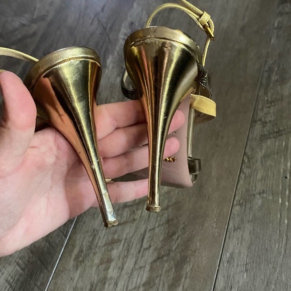 Prada Gold Strappy Heels - Picture 3 of 7